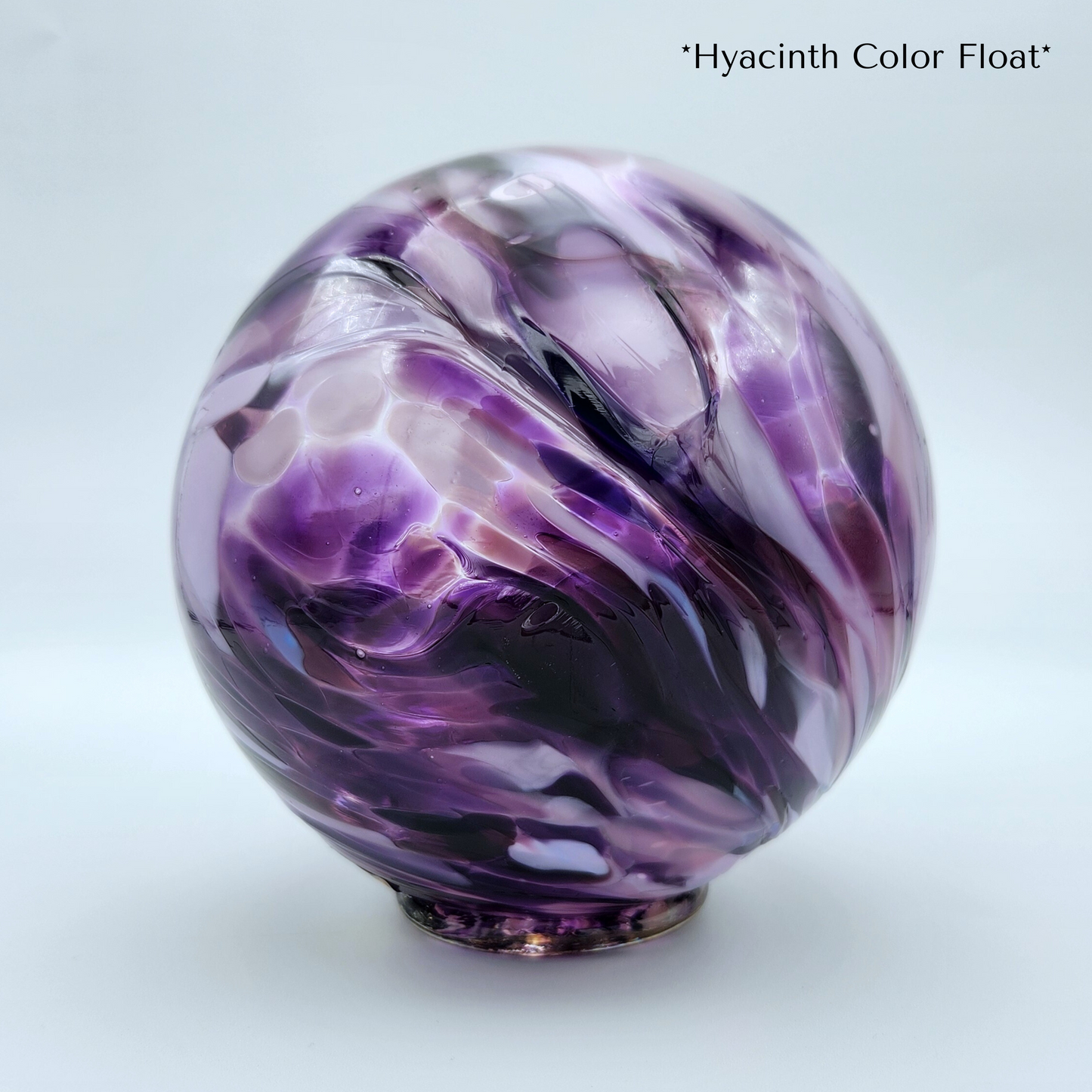 Hyacinth Glass Float – Handblown Ornament in Light & Dark Purple