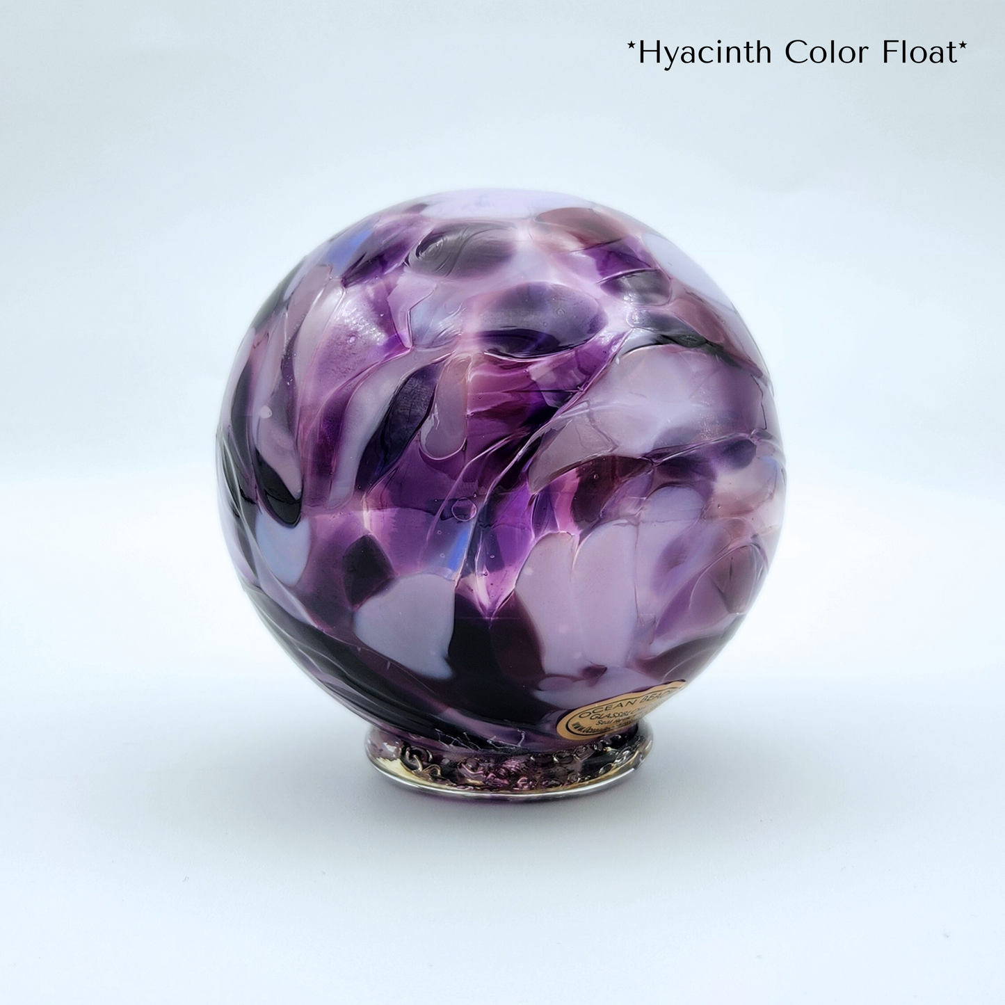 Hyacinth Glass Float – Handblown Ornament in Light & Dark Purple