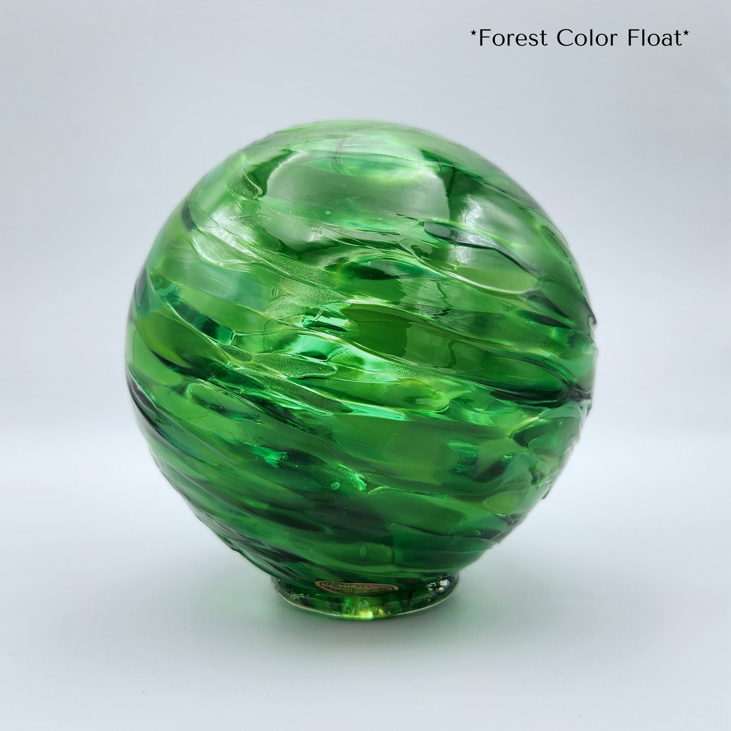 Forest Mix Glass Float – Handblown Green Ornament