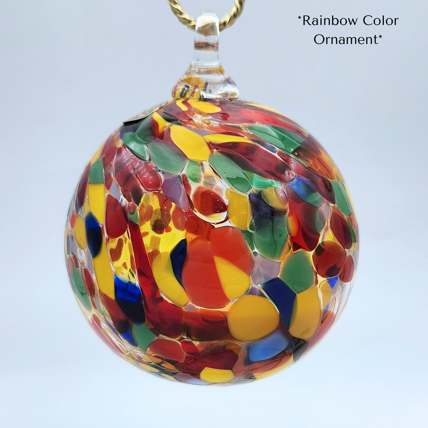 Rainbow Glass Float – Handblown Ornament in Every Color of the Rainbow